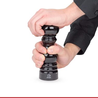 Ручне регулювання помелу u'Select, висота 12 см, дерево, коричневий, 23447 (соляний млин, чорний лакований)