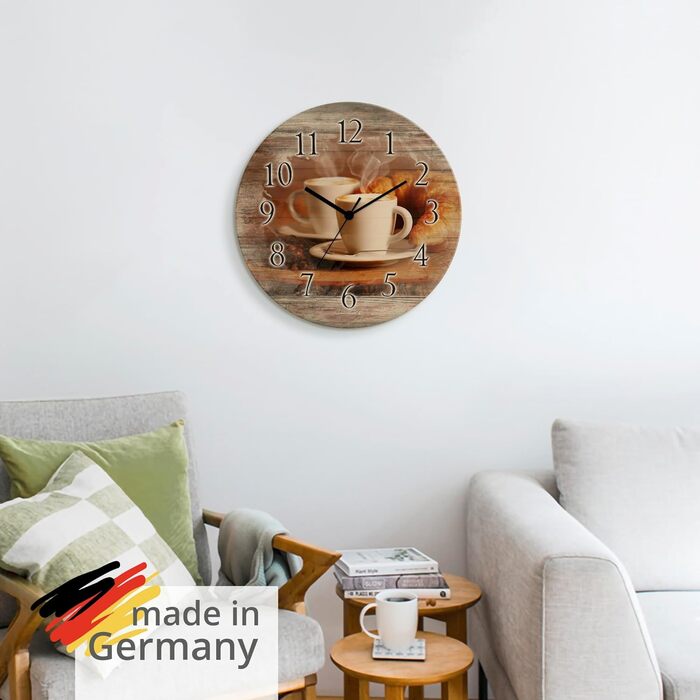 Настінний годинник, безшумний круглий 30 см ARTLAND