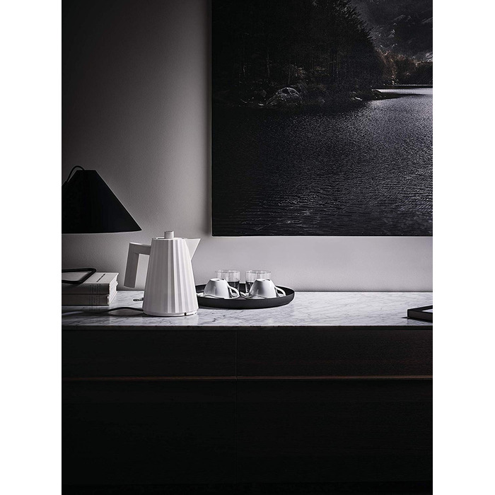 Електричний чайник 1 л, білий Plissé Alessi