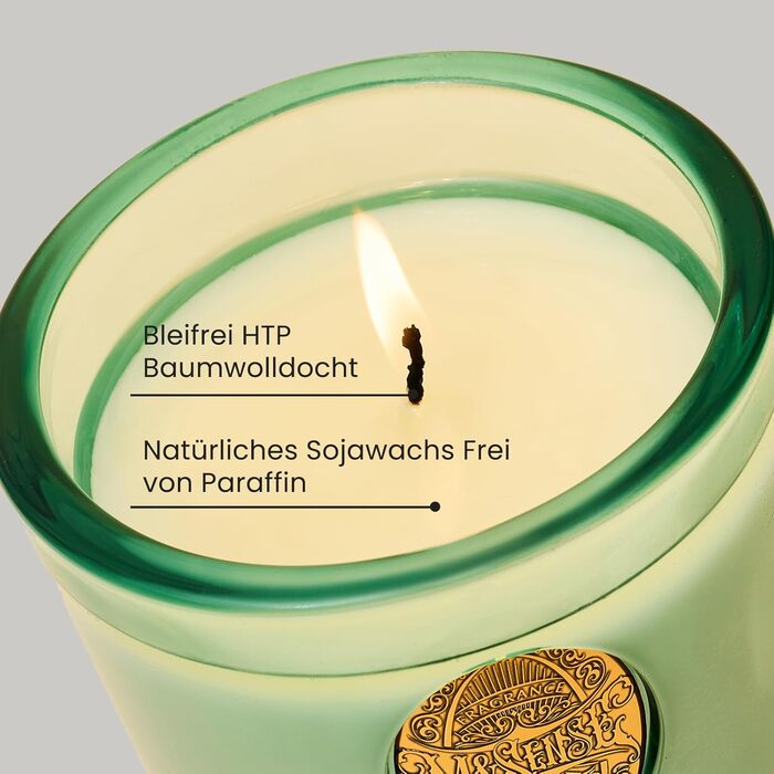 Ароматна свічка M&SENSE Лісова хатина, ароматичні свічки у склянці, натуральна соєва свічка, час горіння 55 годин, подарункові свічки для жінок та чоловіків, подарункова свічка (евкаліпт і м&39ята, 260 г)