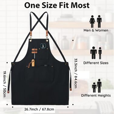 Фартух кухонний чорний FunChaos