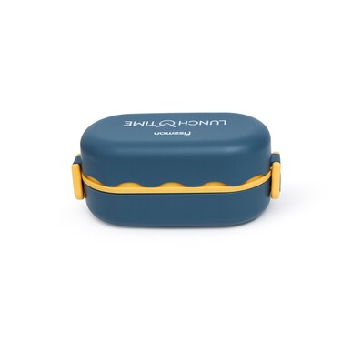 Ланч-бокс Fissman подвійний 19х9х8,7 см / 800 мл, колір коричнівий пластик (16745)