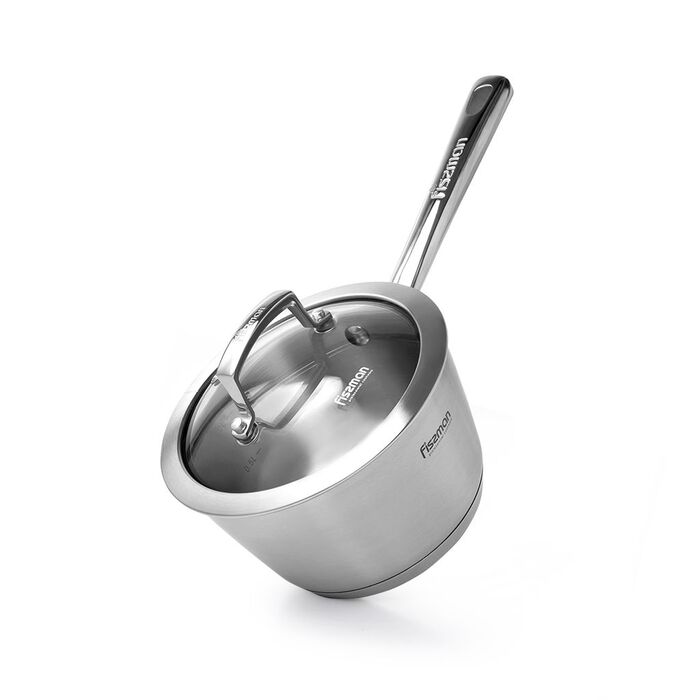 Ківш Fissman MILLENIUM 16x9 см / 1,5 л зі скляною кришкою (5360)