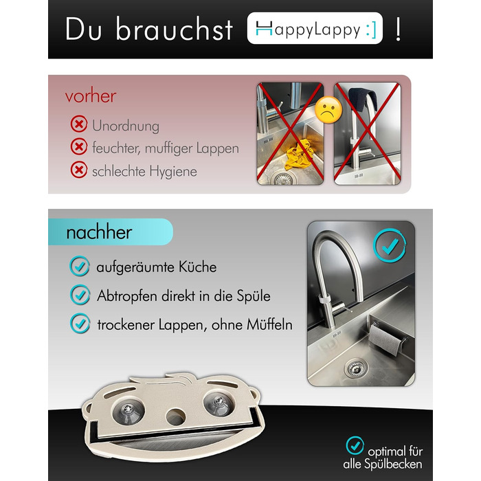 Тримач для кухонного рушника 20 см чорний snagger