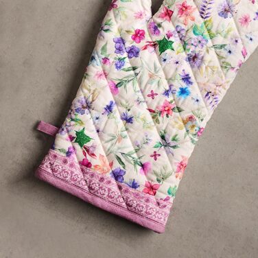 Рукавички для духовки Maison d&39 Hermine, Прихватки для каструль, 100 бавовна, термостійкі кухонні рукавички, рукавички для духовки (19 x 33 см) та прихватки для каструль (20 x 20 см) для приготування їжі, Морзін - Рукавички для духовки (19 x 33 см) та п