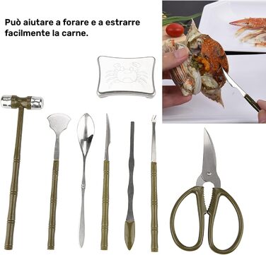 Інструменти для морепродуктів 8 шт Walfront