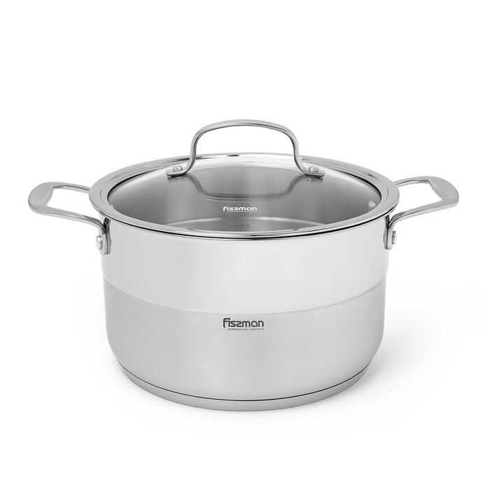 Каструля Fissman NORDIA 24x14 см / 6,4 л з кришкою (5374)