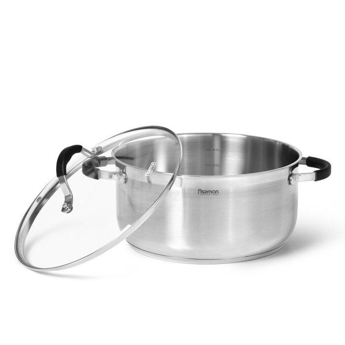Кастрюля со стеклянной крышкой 26 см 7,1л MAGNIFICA Fissman