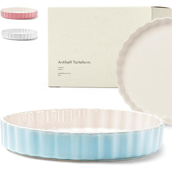 Форма для випікання керамічна кругла 28 см, блакитна KIVY