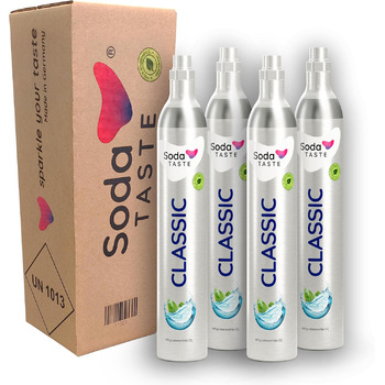 Набор из 4 сменных CO2-баллонов для газировки Soda TASTE