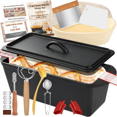 Форма для випікання хліба з кришкою, чавун NZQXJXZ