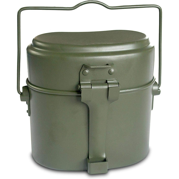 Набір похідного посуду для військових, 5 предметів, зелений Normani