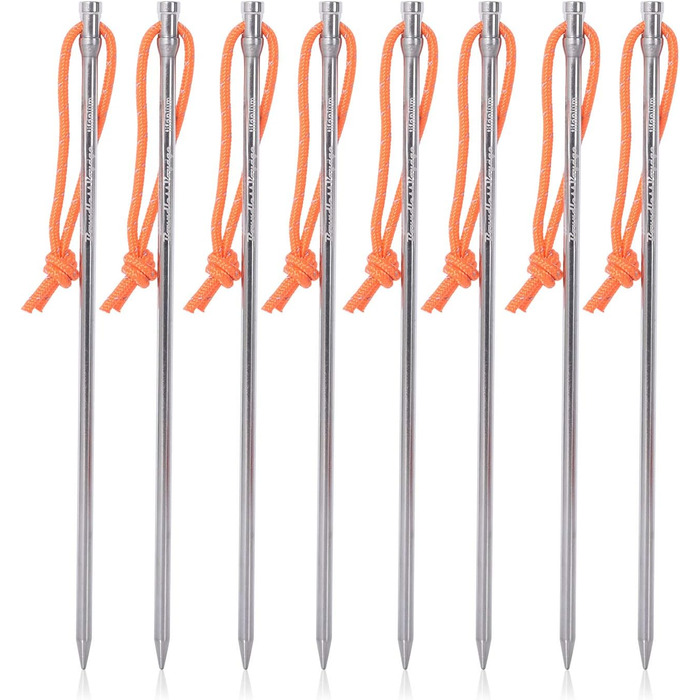 Титанові кілочки для намету довжиною 20 см 8 шт. Ti4006P iBasingo