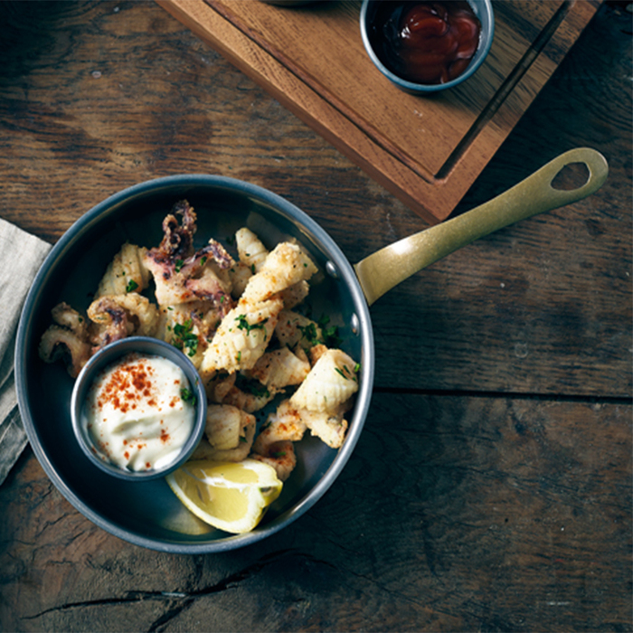 Сковорода для подачи 15.5*4 см, 600 мл, кругла, металева, Vintage Steel, GenWare