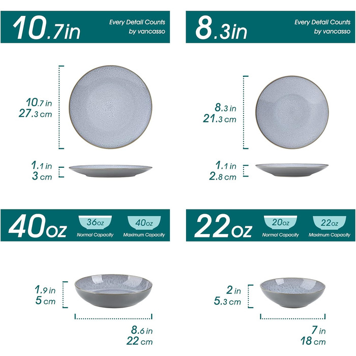 Столовий сервіз з керамограніту, ванкассо 32 предмети Карстовий комбінований сервіз з фаянсу, набір посуду вінтажного вигляду для 4-12 осіб (Karst-wt, посуд для 4 осіб)