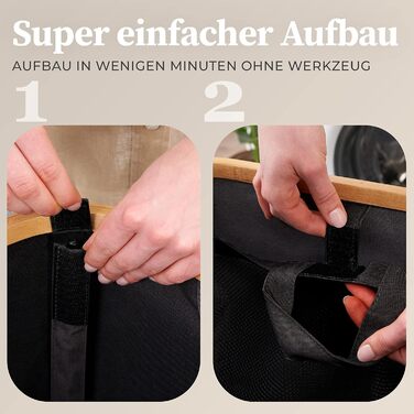 Кошик для білизни з кришкою 2 відділення Вузький сірий мішок для білизни - Сортувальник білизни Контейнер для білизни Збірник білизни Комод для білизни Кошики для білизни темно-сірі (140 л, 141 л чорний)