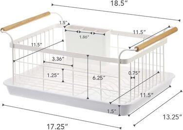 Підставка для посуду 47 х 33,5 х 20 см білий Drainer - Tosca YAMAZAKI