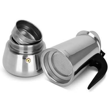 Гейзерна кавоварка Fissman на 6 порций / 360 мл нержавіюча сталь (3240)