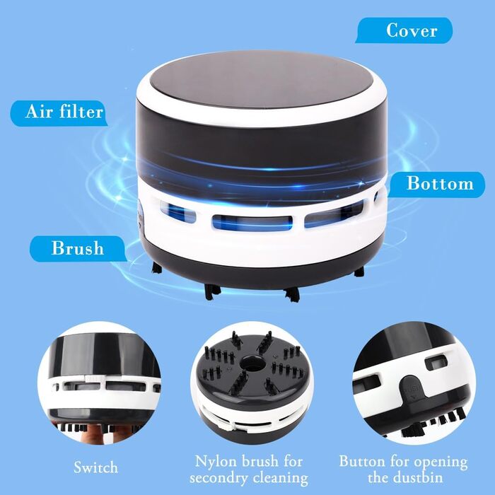 Міні-пилосос бездротовий 3 Вт чорний FineInno