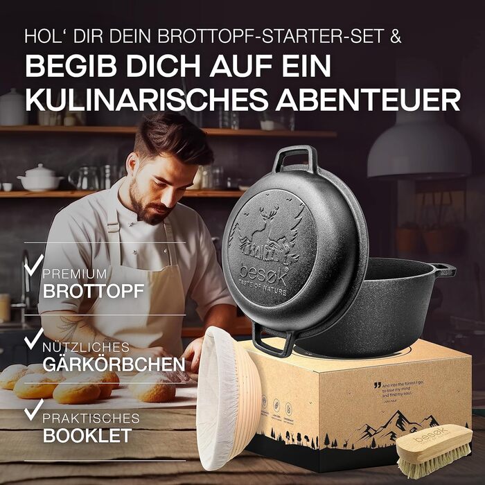 Форма для випікання хліба 26 см чавун besok