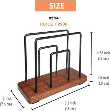 Тримач для серветок з металу та дерева Hosmore