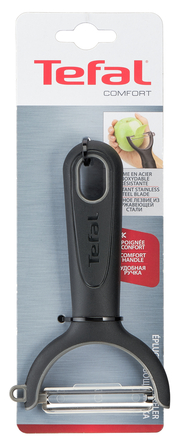 Tefal Овощечистка горизонтальная Comfort, 14см, нержавеющая сталь, пластик, черный