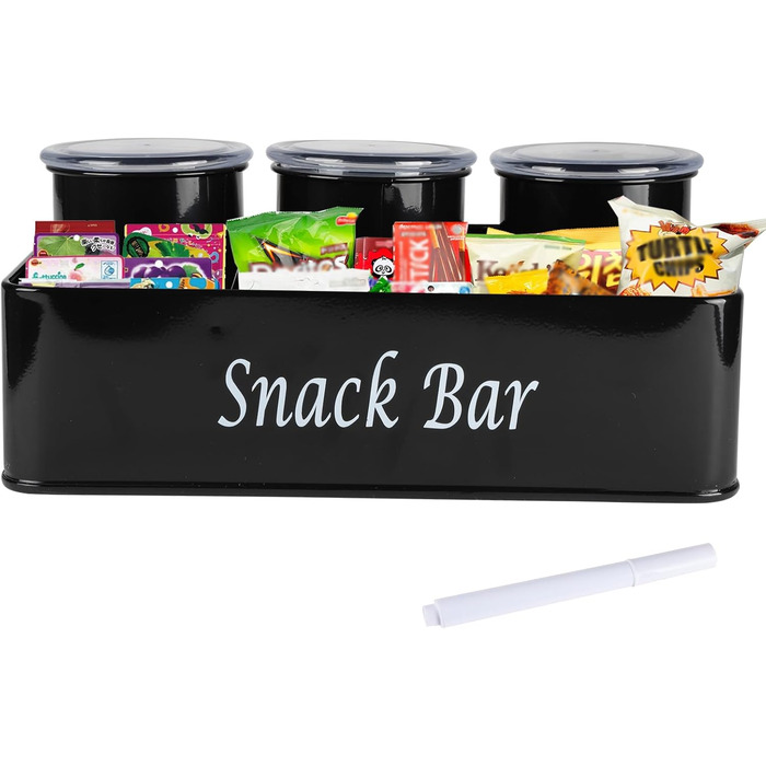 Диспенсер для снеків 33 х 21 см чорний ZoeQide