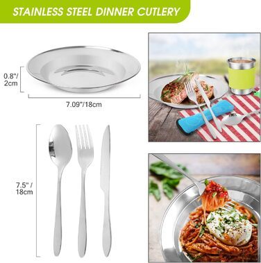 Набор посуды для кемпинга на 6 человек, нержавеющая сталь Odoland