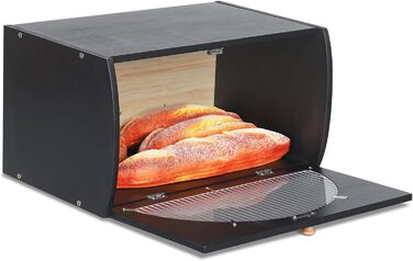 Хлібниця 39 х 23 х 21 см чорний Leader Accessories