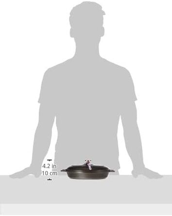 Чавунна жаровня овальна 23 см, чорна STAUB