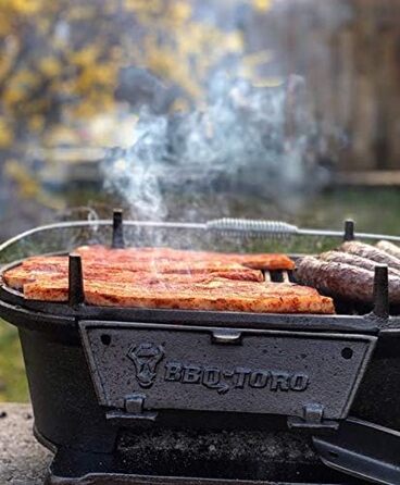 Чавунна каструля-гриль з решіткою для гриля 50 x 25 x 23 см BBQ-Toro