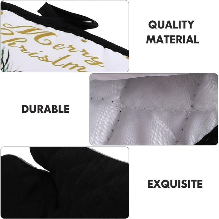 Різдвяний набір з 2 прихваток та 2 рукавичок для духовки, 4 предмети, різнокольоровий Cabilock