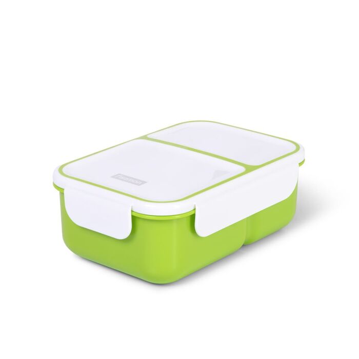 Ланч-бокс для їжі Fissman 20x14x7 см 1300 мл з двома відділеннями (6757)