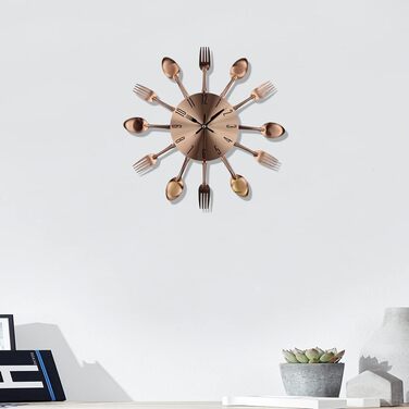 Настінні часи з кухонним начинням з нержавіючої сталі Timelike