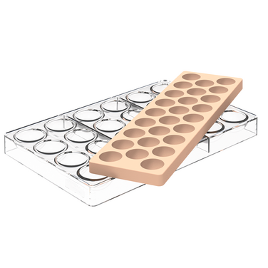 CH037 - KIT SEMISFERA 02 Набір форм для шоколаду Ø35 h18 мм  (12 мл x 24)