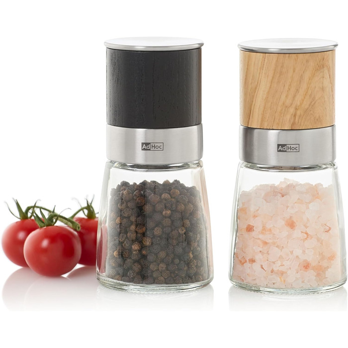 Мельница для перца или соли Akasia, Керамическая мельница, Дерево акации/Нержавеющая сталь/Стекло (темный ясень), 99