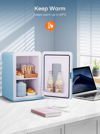 Мини-холодильник с функцией охлаждения 15 л синий FOHERE