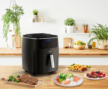 Tefal Мультипіч Easy Fry Grill&Steam, 1430Вт, чаша-6.2л, сенсорне керув., 8 програм, пластик, чорний