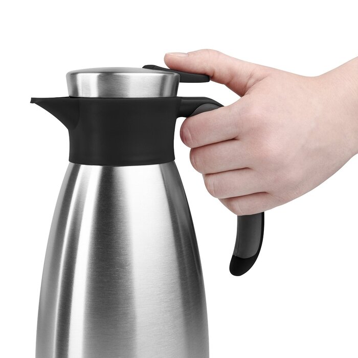 Термос-чайник 1 л чорний Soft Grip Emsa