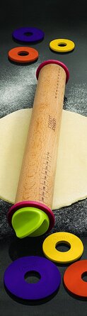 Скалка регульована різнобарвна Adjustable Rolling Pin Joseph Joseph