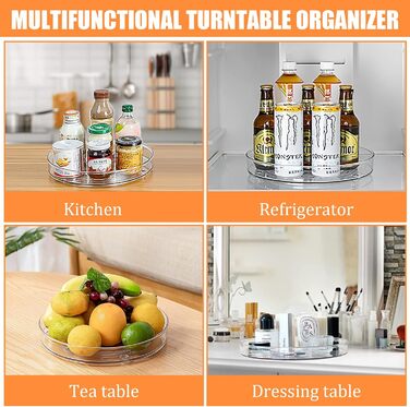 Органайзер для холодильника обертовий, набір 2 предмети, прозорий TUFA