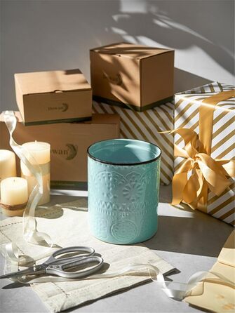 Тримач кухонного посуду DOWAN, тримач посуду для кухні для декорування кухонної стільниці, контейнер для посуду, кухонне начиння, нековзке, стійке до подряпин коркове дно, органайзер для посуду, яскраві кольори (синій)