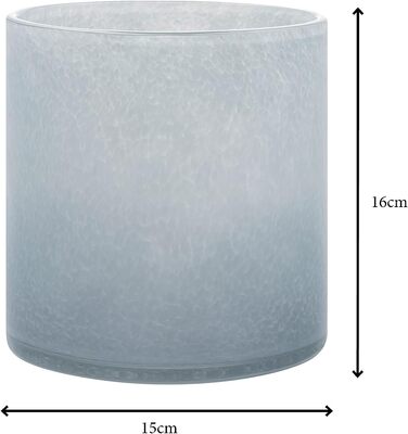 Свічник скляний, розмір L, 15 x 16 см блакитний SAGA Blomus