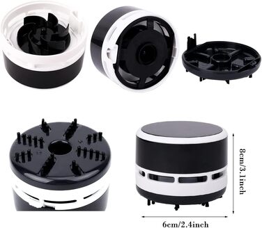Міні-пилосос бездротовий 3 Вт чорний FineInno
