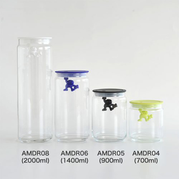 Ємність для зберігання 0,9 л прозора / мятна Gianni Alessi