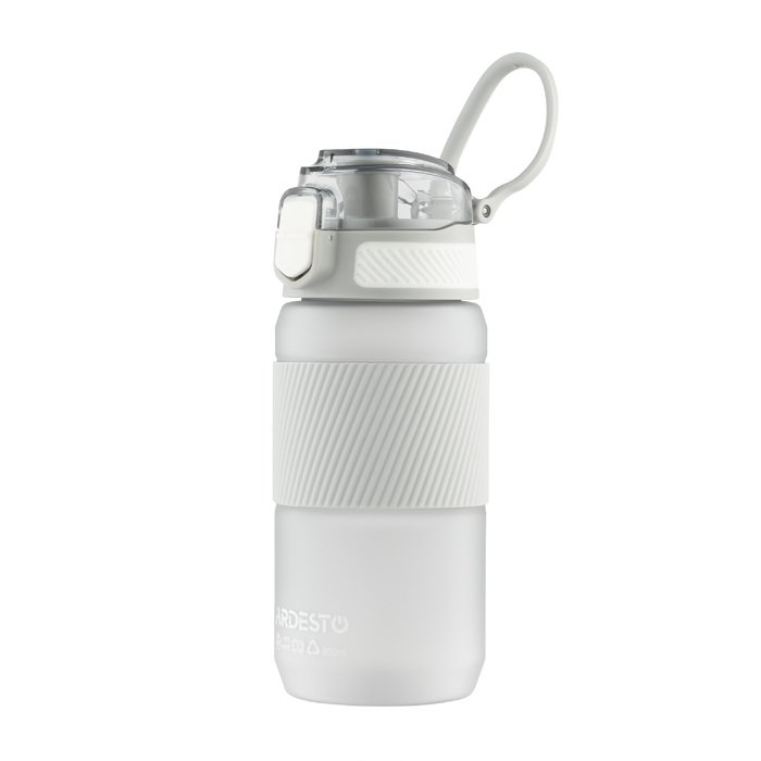 Пляшка для води Ardesto Spring 600мл, пластик, сірий