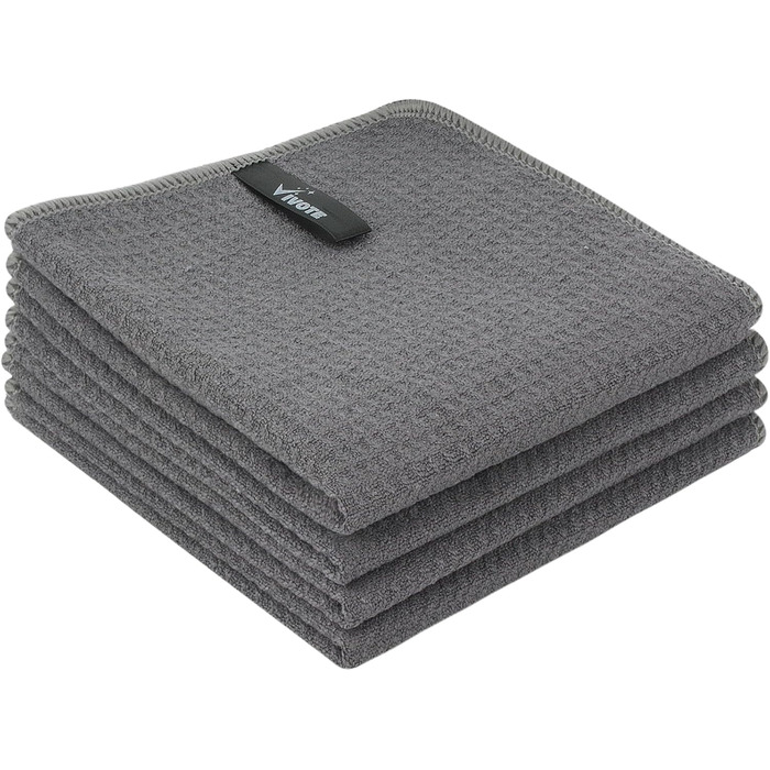 Кухонні рушники VIVOTE, рушники для гостей, подарункові, 40x60 см, 2 шт., м&39які кухонні рушники, абсорбуючі рушники (сірі 30 x 30)