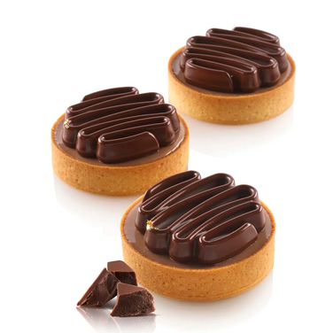 KIT TARTE RING HONORE D80 MM Форма силіконова Ø70 h13 mm + 8  кілець  (d 80 mm, h 20 mm) - 1*8 форма