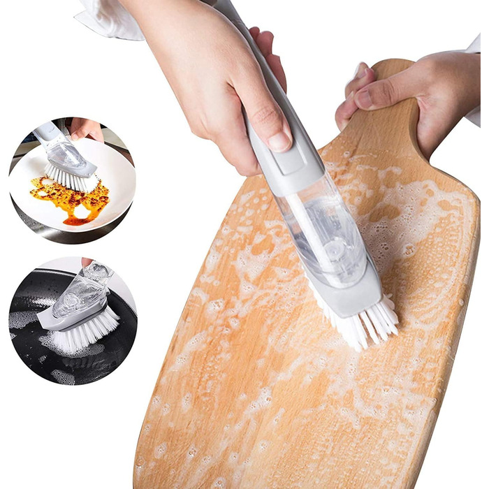 Щітка для посуду з 6 змінними головками 23,5 см AMZMUKAUP