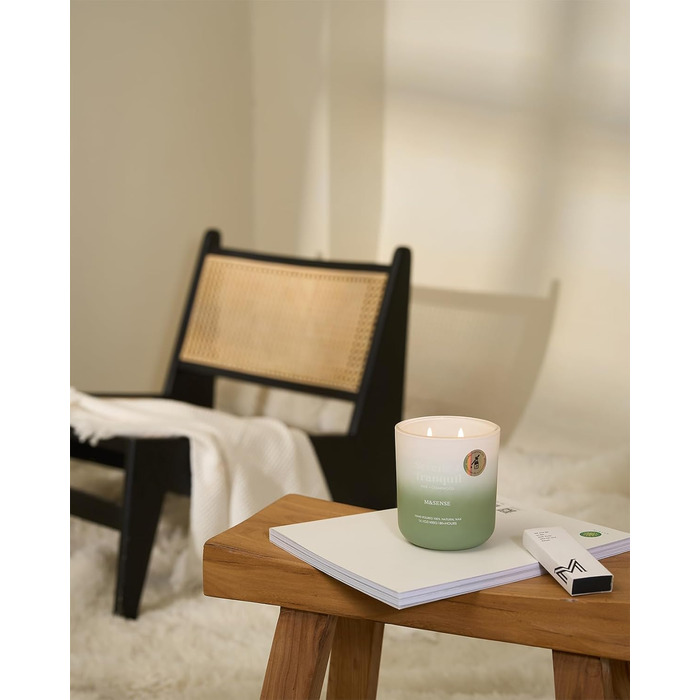 Ароматичні свічки з сосни та кедра в банці 400 г, час горіння 80 годин M&SENSE